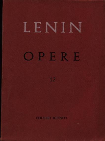 Opere vol. 12 - Lenin - copertina