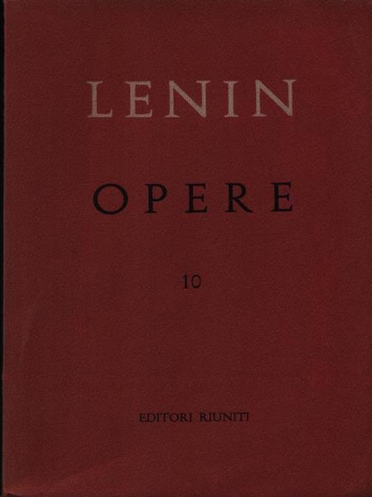 Opere vol. 10 - Lenin - copertina
