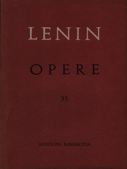 Opere vol. 35 - Lenin - copertina