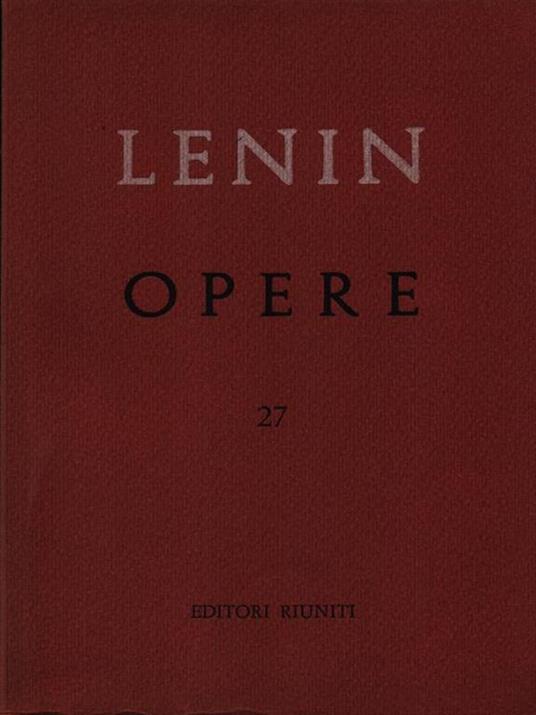 Opere vol. 27 - Lenin - copertina