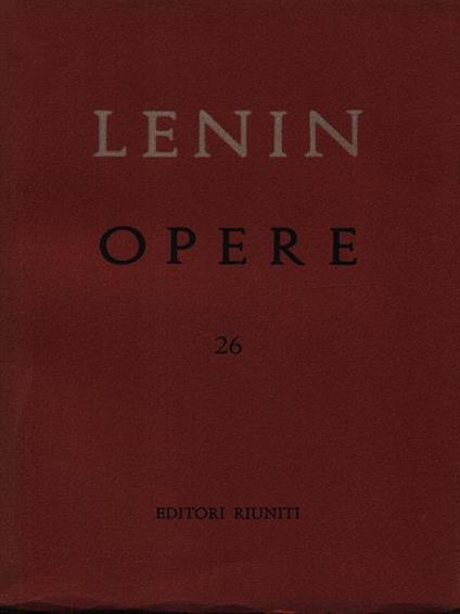 Opere vol. 26 - Lenin - copertina