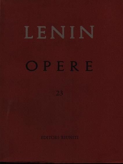Opere vol. 23 - Lenin - copertina