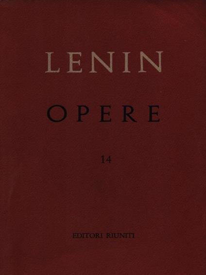 Opere vol. 14 - Lenin - copertina