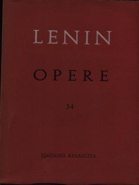 Opere vol. 34 - Lenin - copertina