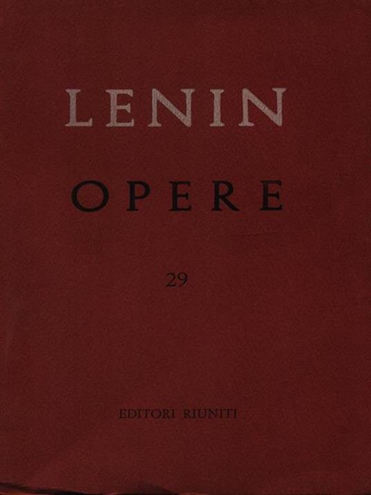 Opere vol. 29 - Lenin - copertina
