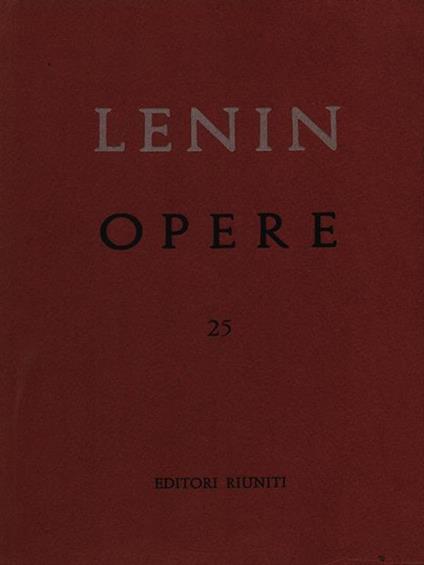 Opere vol. 25 - Lenin - copertina
