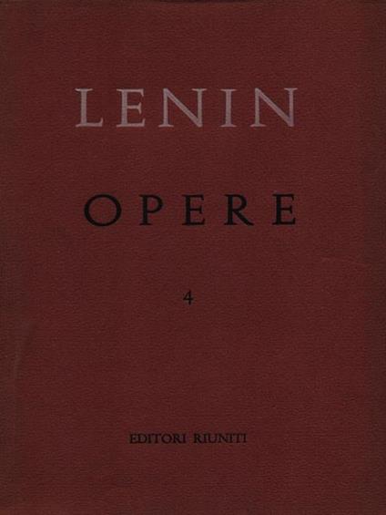Opere vol. 4 - Lenin - copertina