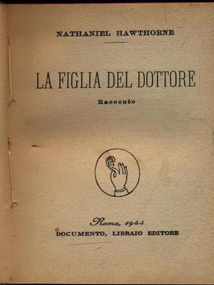 La figlia del dottore - Nathaniel Hawthrne - copertina