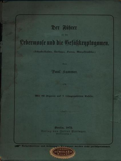 Der fuhrer in dieLebermoose und die.. - Paul Haummer - copertina