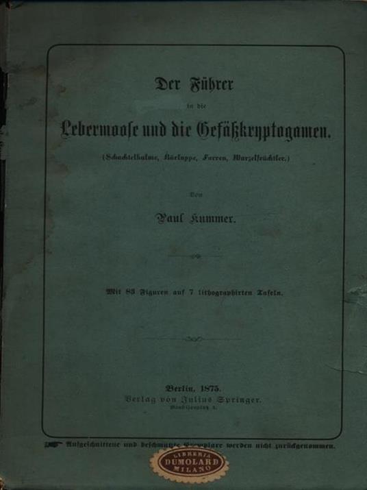 Der fuhrer in dieLebermoose und die.. - Paul Haummer - copertina