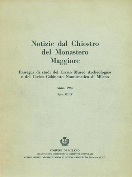 Notizie dal Chiostro del Monastero Maggiore -   - copertina
