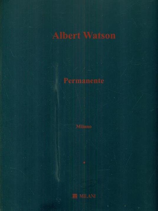 Albert Watson. Permanente - copertina
