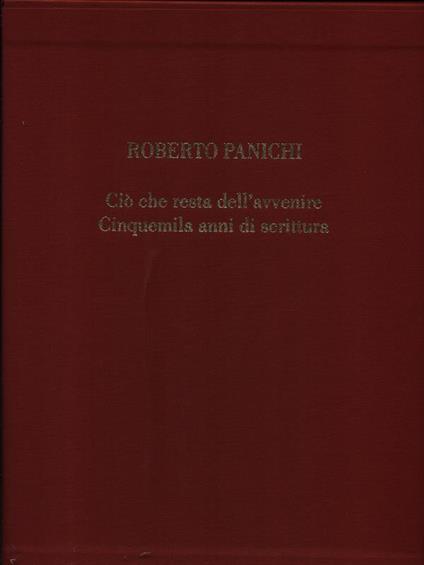 Ciò che resta dell'avvenire - Roberto Panichi - copertina