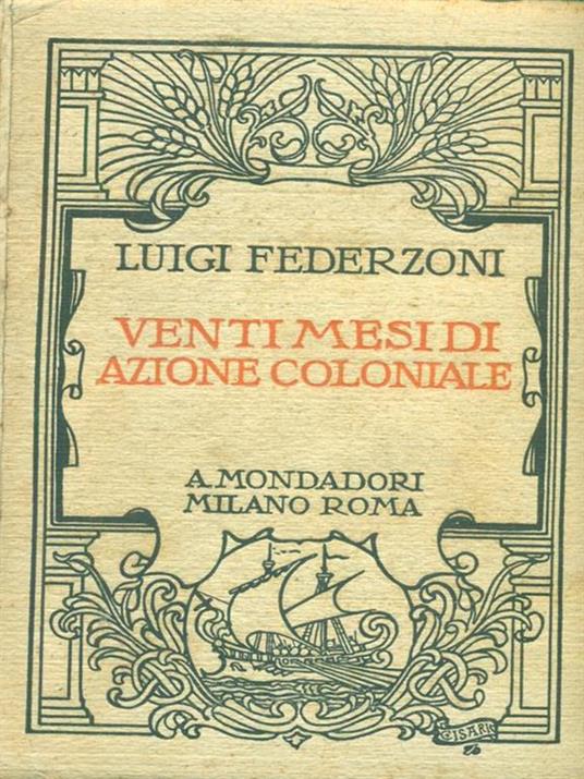 Venti mesi di azione coloniale - Luigi Federzoni - copertina