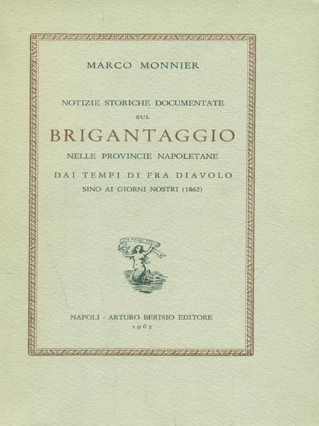 Brigantaggio - Marco Monnier - copertina