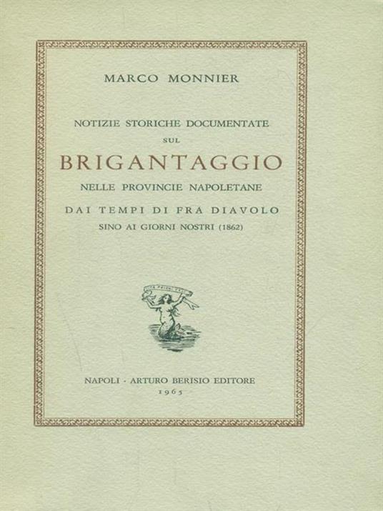 Brigantaggio - Marco Monnier - copertina