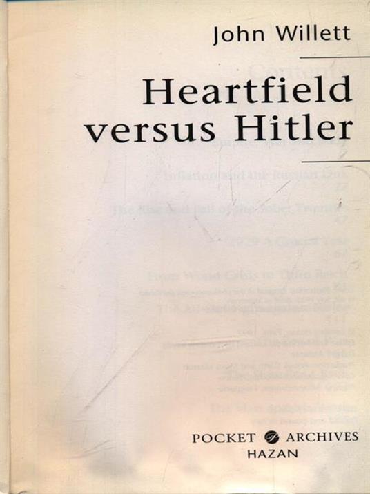 Heartfield versus Hitler - John Willett - copertina