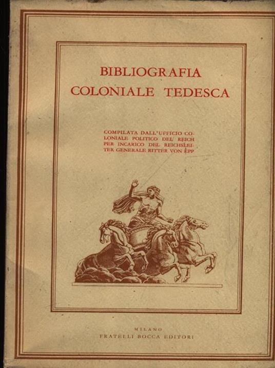Bibliografia coloniale tedesca -   - copertina