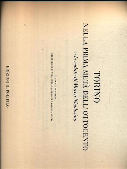 Torino nella prima metà dell'Ottocento - copertina