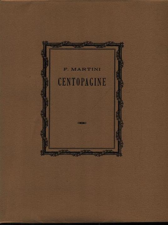 Centopagine - Ferdinando Martini - copertina