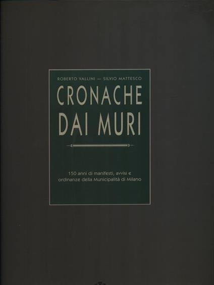 Cronache dai muri - Roberto Vallini - copertina