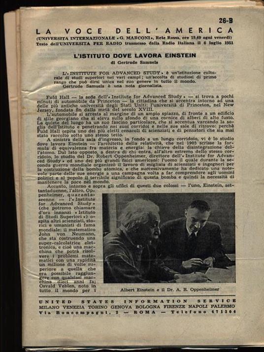 La voce dell'America - 25 fascicoli anni '50 - copertina