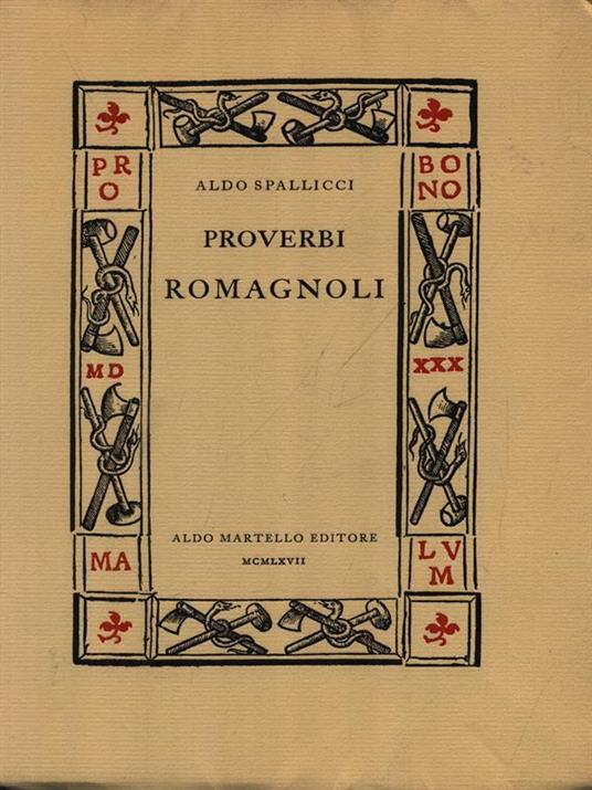 Proverbi romagnoli - Aldo Spallicci - copertina