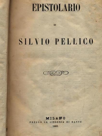 Epistolario - Silvio Pellico - copertina
