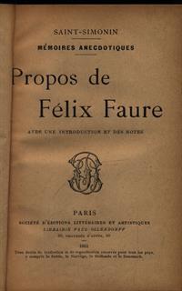 Propos de Felix Faure
