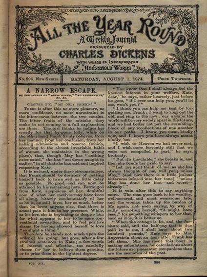 All the year round vol. XII - Charles Dickens - copertina