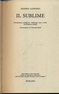 Il sublime