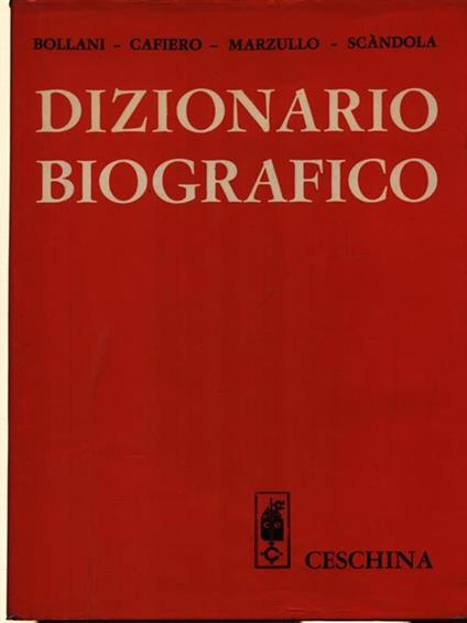 Dizionario biografico - copertina
