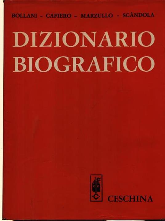 Dizionario biografico - copertina