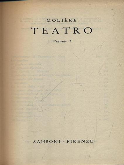 Teatro vol. 1 - Molière - copertina