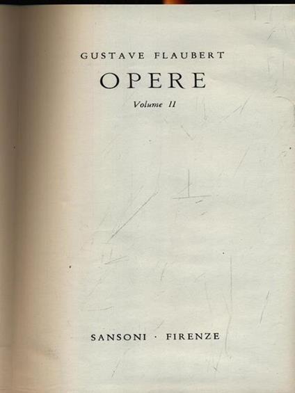 Opere** - Gustave Flaubert - copertina