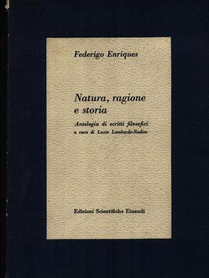 Natura ragione e storia - Federigo Enriques - copertina