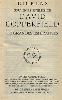 Souvenirs intimes de David Copperfield - De grandes esperances