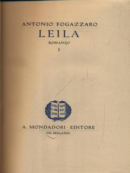 Leila 2vv - Antonio Fogazzaro - copertina