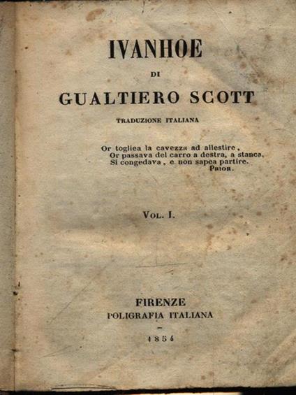 Ivanhoe - Walter Scott - copertina
