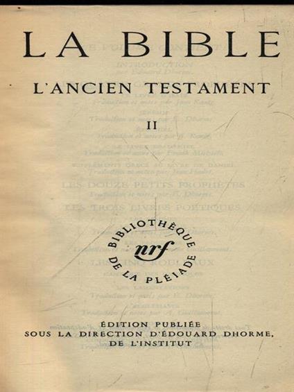 La bible 2vv - copertina