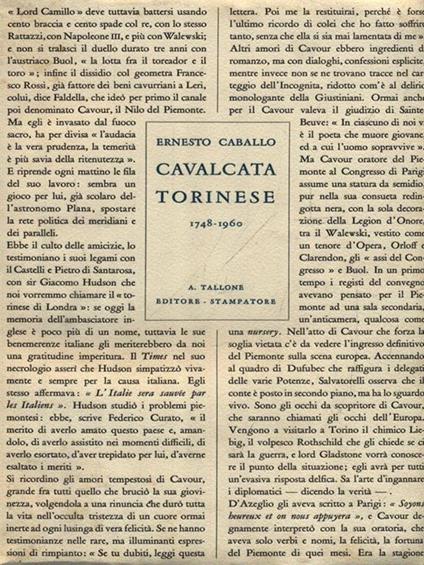 Cavalcata torinese - Ernesto Caballo - copertina