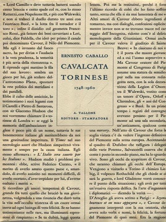 Cavalcata torinese - Ernesto Caballo - copertina