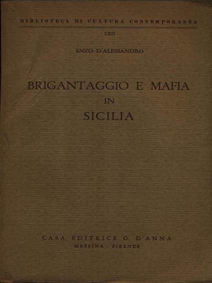 Brigantinaggio e mafia in Sicilia - Enzo D'Alessandro - copertina