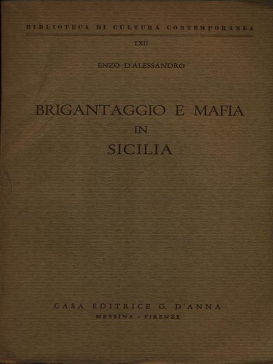 Brigantinaggio e mafia in Sicilia - Enzo D'Alessandro - copertina