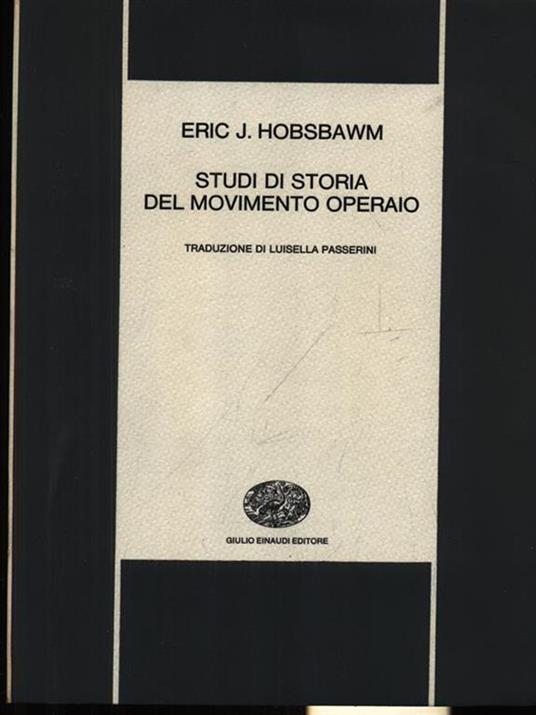 Studi di storia del movimento operaio - Eric J. Hobsbawm - copertina