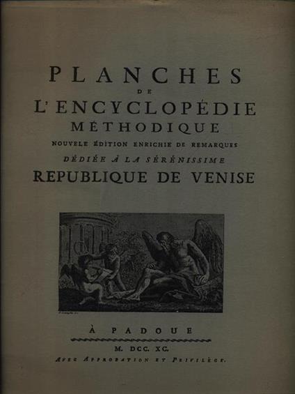Planches de l'encyclopedie methodique - copertina