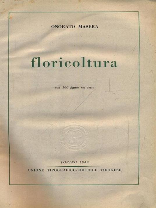 Floricoltura - Osvaldo Masera - copertina