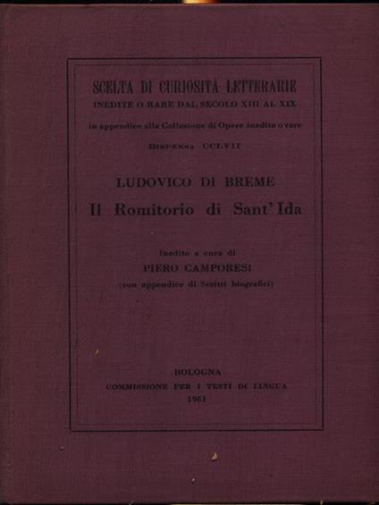 Il romitorio di Sant'Ida - Ludovico Di Breme - copertina