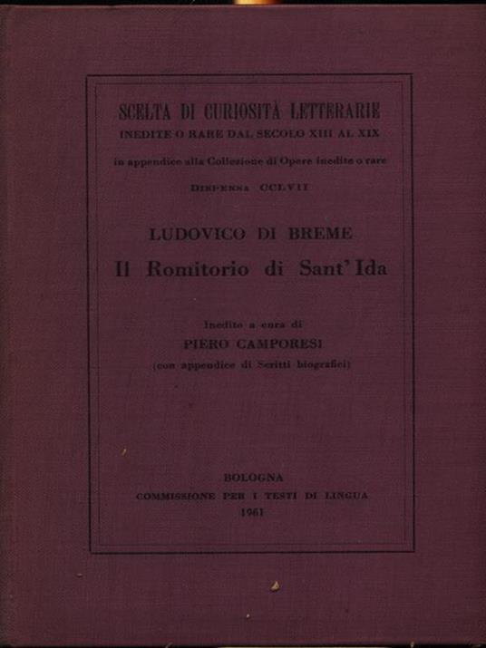 Il romitorio di Sant'Ida - Ludovico Di Breme - copertina