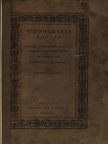 Iconografia romana di Ennio Quirino Visconti - Antonio Locatelli - copertina